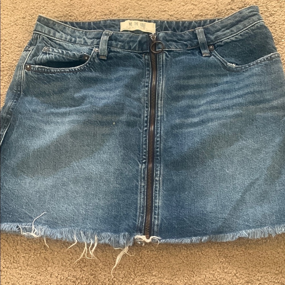 We The Free Denim Mini Skirt